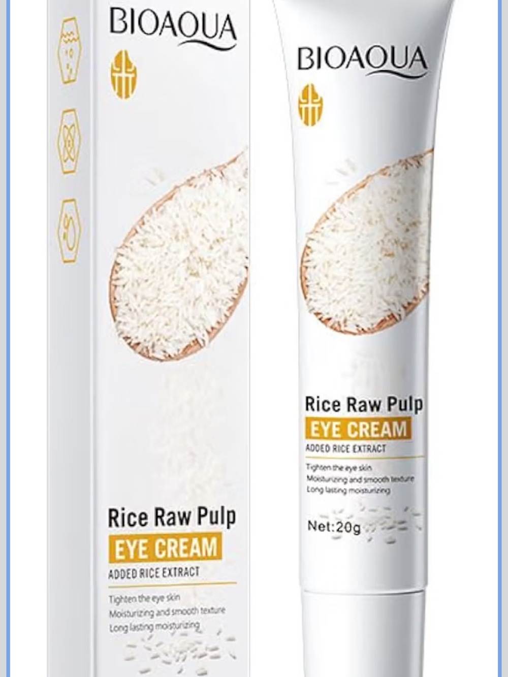 Bioaoua Rice Raw Pulp Eye Cream 20g Nourish and Protect